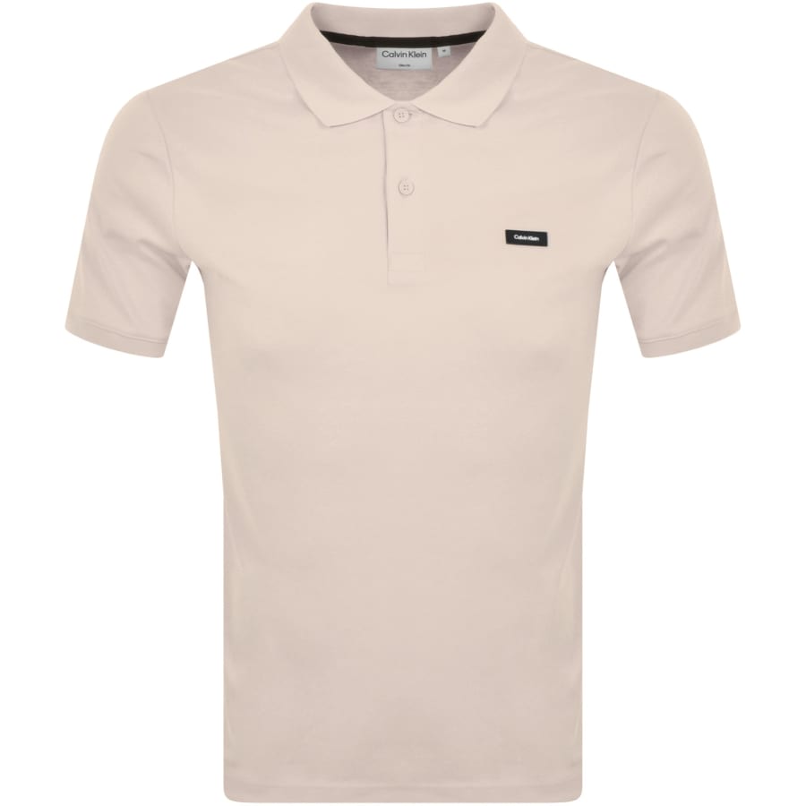 Calvin Klein Slim Fit Polo T Shirt Beige